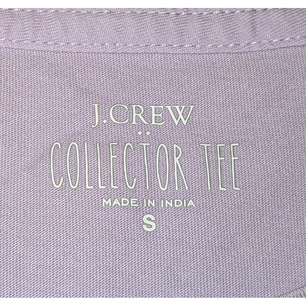 J. Crew Collector Tee‎ Lavender Purple Floral Rose Print Crew Neck Small NWT $50